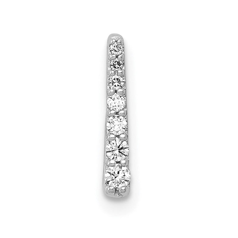 14K Weißgold 1/10ct. Echt Diamant Fantasie Kette Anhänger