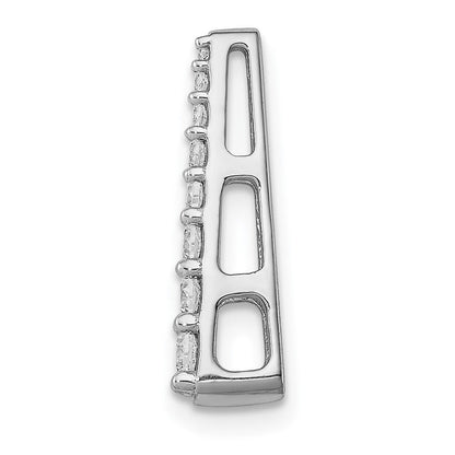 14K Weißgold 1/4ct. Echt Diamant Fantasie Kette Anhänger