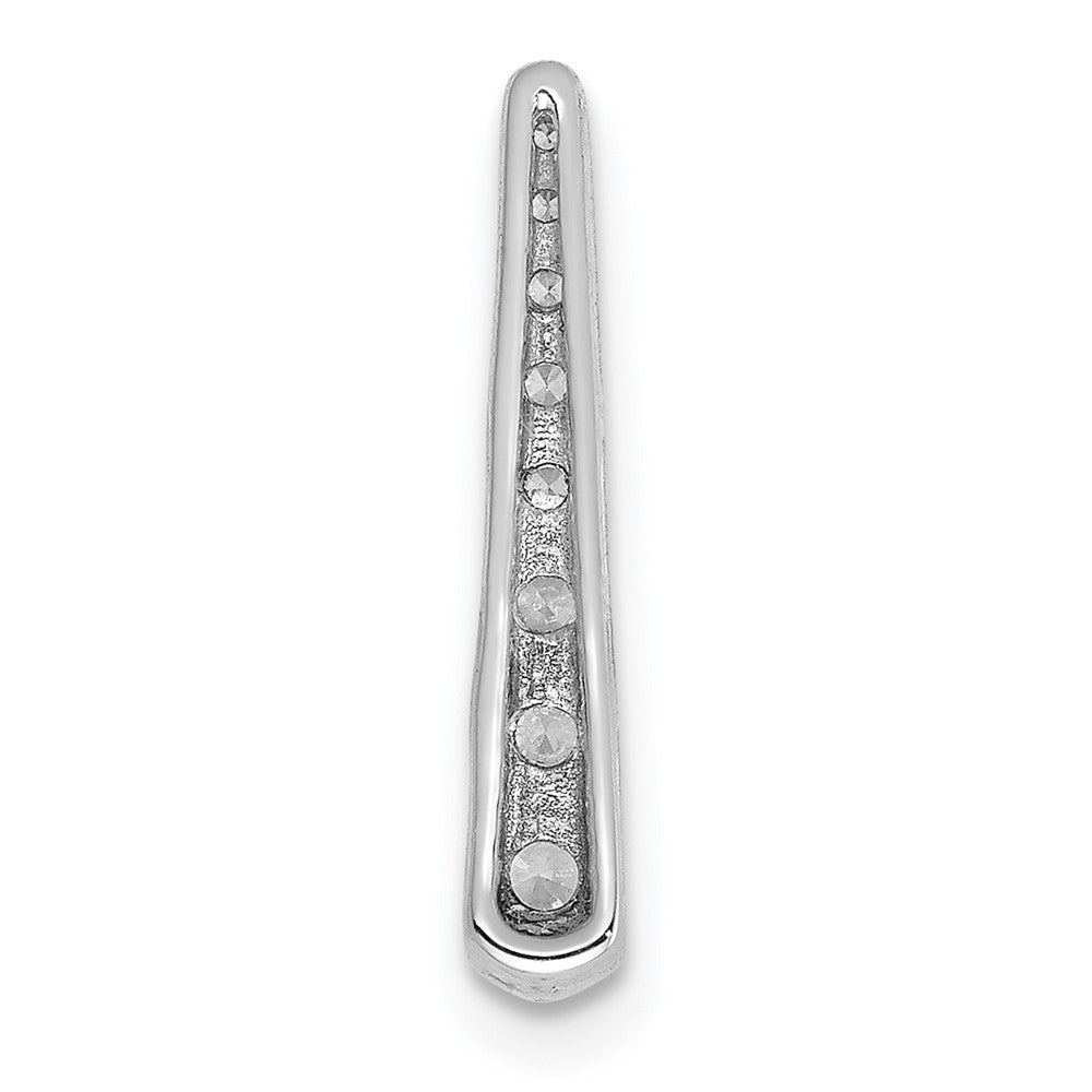 14K Weißgold 1/4ct. Echt Diamant Fantasie Kette Anhänger