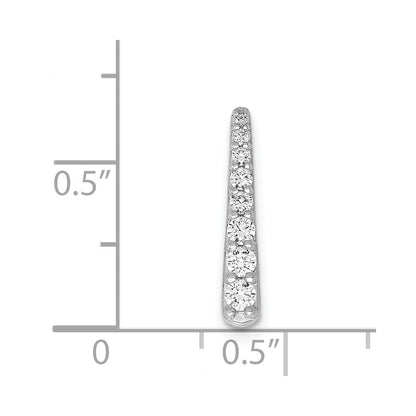 14K Weißgold 1/4ct. Echt Diamant Fantasie Kette Anhänger