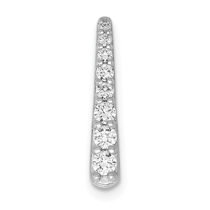 14K Weißgold 1/4ct. Echt Diamant Fantasie Kette Anhänger