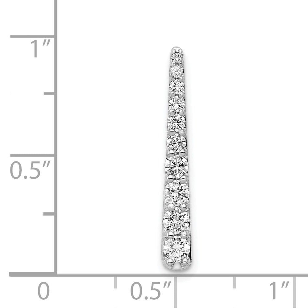14K Weißgold 1/2ct. Echt Diamant Fantasie Kette Anhänger