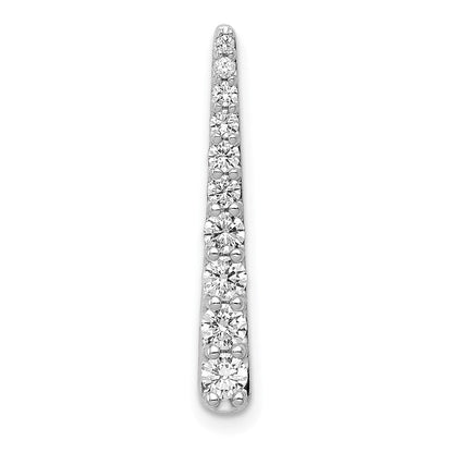 14K Weißgold 1/2ct. Echt Diamant Fantasie Kette Anhänger