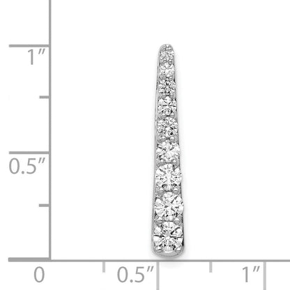 14K Weißgold 3/4ct. Echt Diamant Fantasie Kette Anhänger