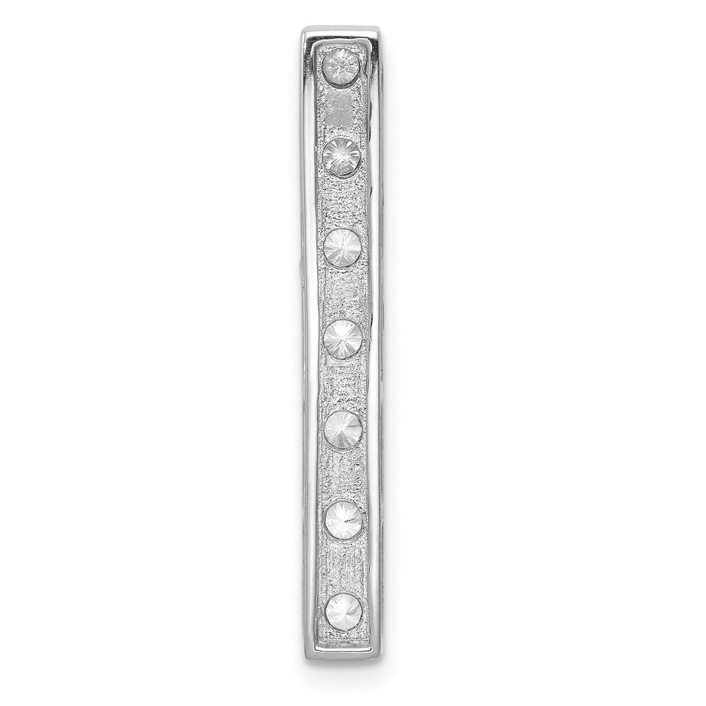 14K Weißgold 1/4ct. Echt Diamant Fantasie Stab Kette Anhänger