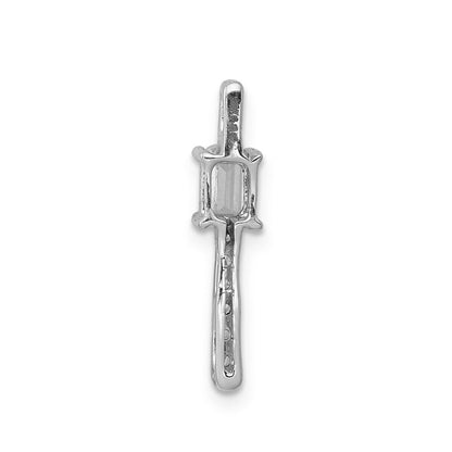 14K Weißgold Echt Diamant Und.24 Saphir Fantasie Kette Anhänger