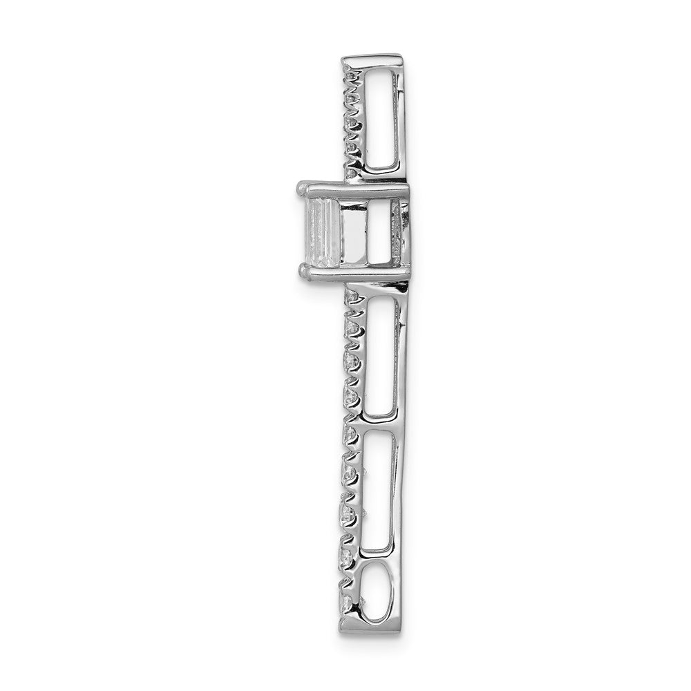 14K Weißgold Echt Diamant &.45 Saphir Fantasie Kette Anhänger