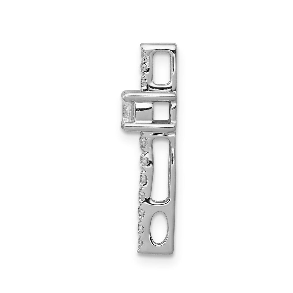 14K Weißgold Echt Diamant Und.18 Saphir Fantasie Kette Anhänger