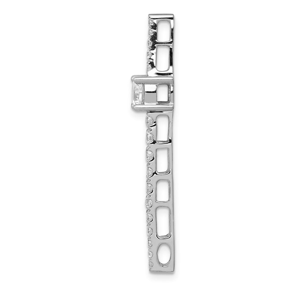 14K Weißgold Echt Diamant &.5 Saphir Fantasie Kette Anhänger