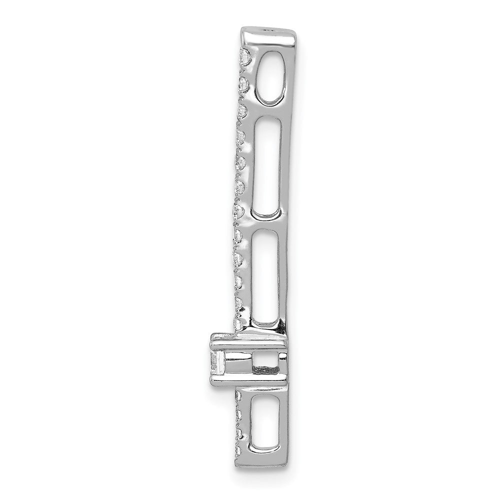 14K Weißgold 1/3ct. Echt Diamant Fantasie Kette Anhänger