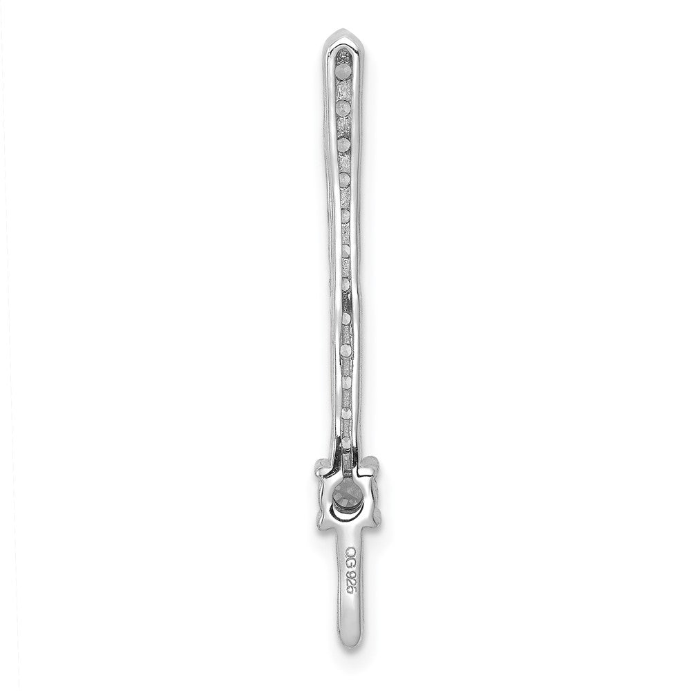 14K Weißgold 1/3ct. Echt Diamant Fantasie Kette Anhänger