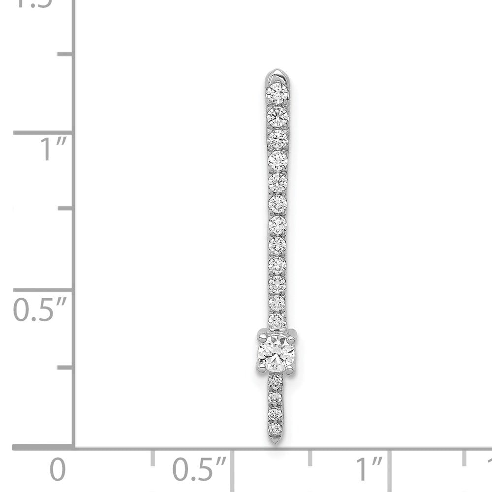 14K Weißgold 1/3ct. Echt Diamant Fantasie Kette Anhänger