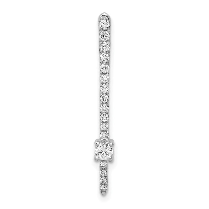 14K Weißgold 1/3ct. Echt Diamant Fantasie Kette Anhänger
