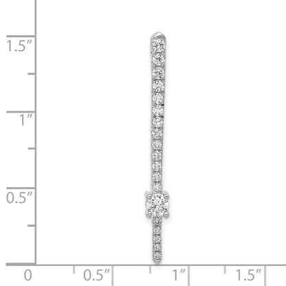 14K Weißgold 5/8ct. Echt Diamant Fantasie Kette Anhänger