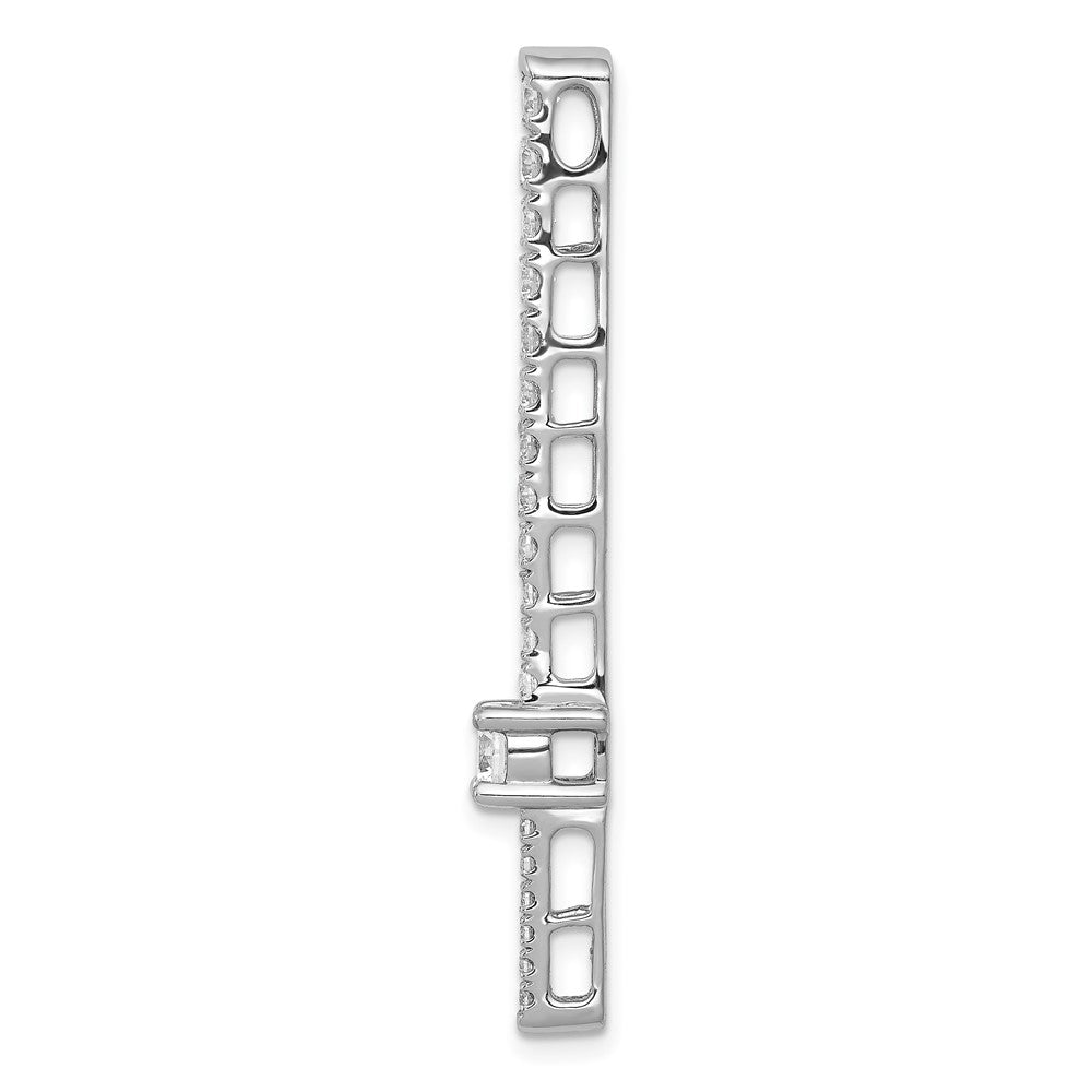 14K Weißgold 1ct. Echt Diamant Fantasie Kette Anhänger