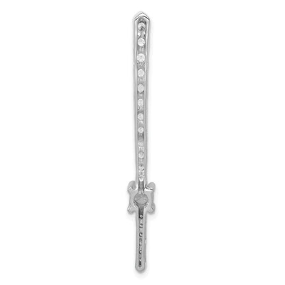 14K Weißgold 1ct. Echt Diamant Fantasie Kette Anhänger