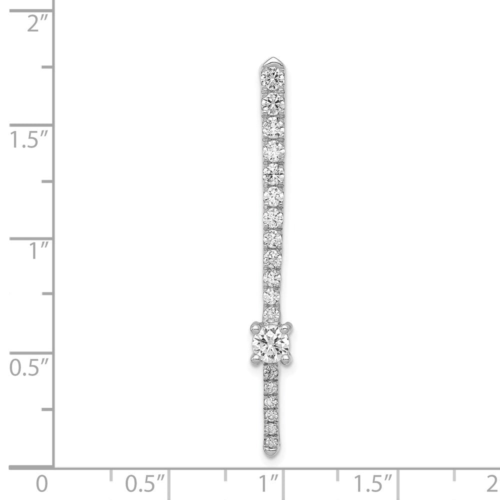 14K Weißgold 1ct. Echt Diamant Fantasie Kette Anhänger