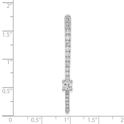 14K Weißgold 1ct. Echt Diamant Fantasie Kette Anhänger
