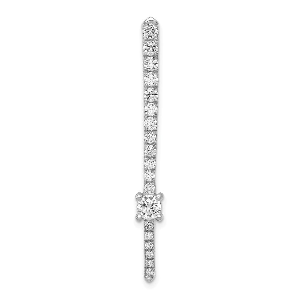 14K Weißgold 1ct. Echt Diamant Fantasie Kette Anhänger