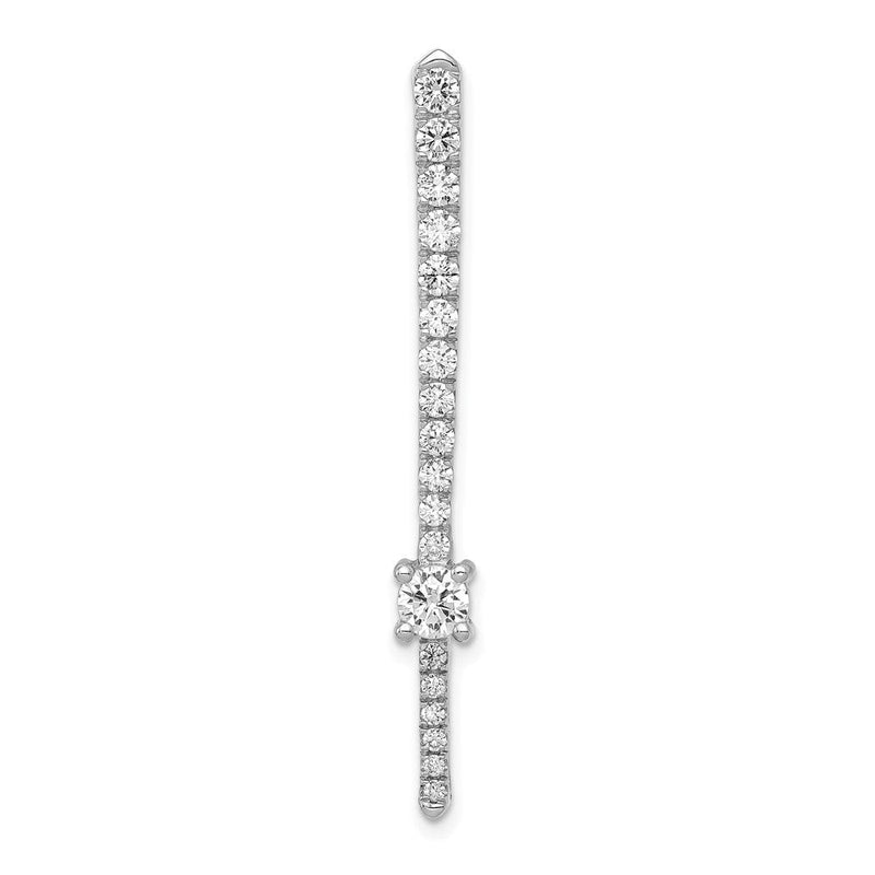 14K Weißgold 1ct. Echt Diamant Fantasie Kette Anhänger