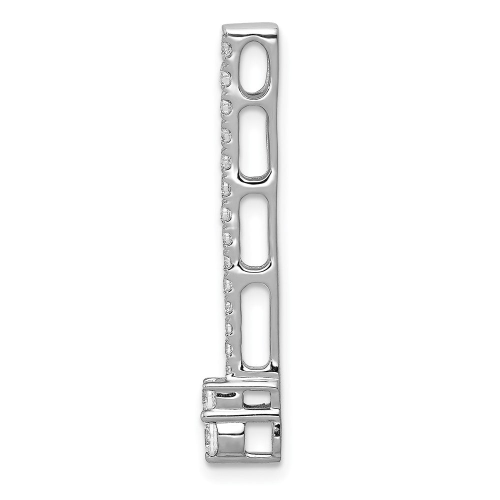 14K Weißgold 1/3ct. Echt Diamant Fantasie Kette Anhänger