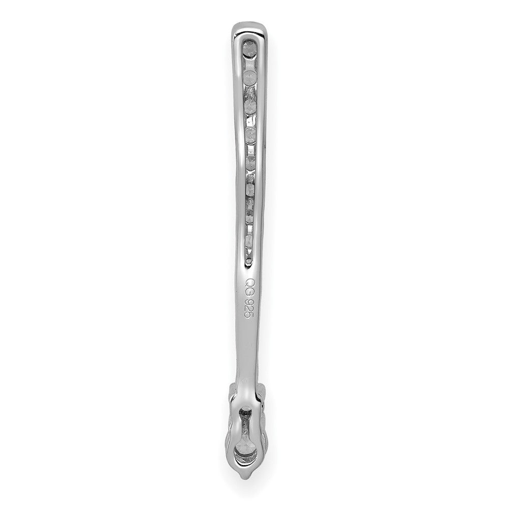 14K Weißgold 1/3ct. Echt Diamant Fantasie Kette Anhänger