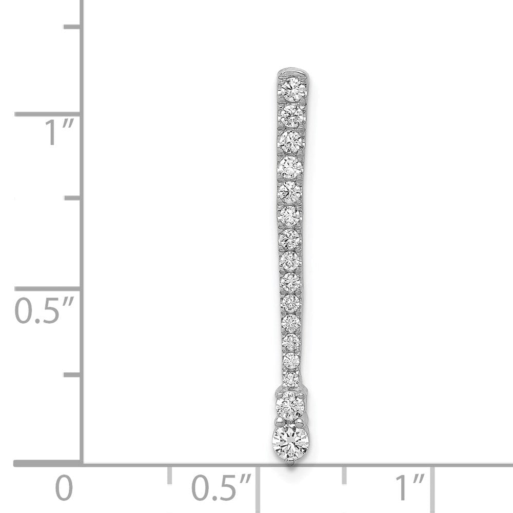 14K Weißgold 1/3ct. Echt Diamant Fantasie Kette Anhänger
