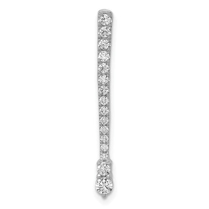 14K Weißgold 1/3ct. Echt Diamant Fantasie Kette Anhänger