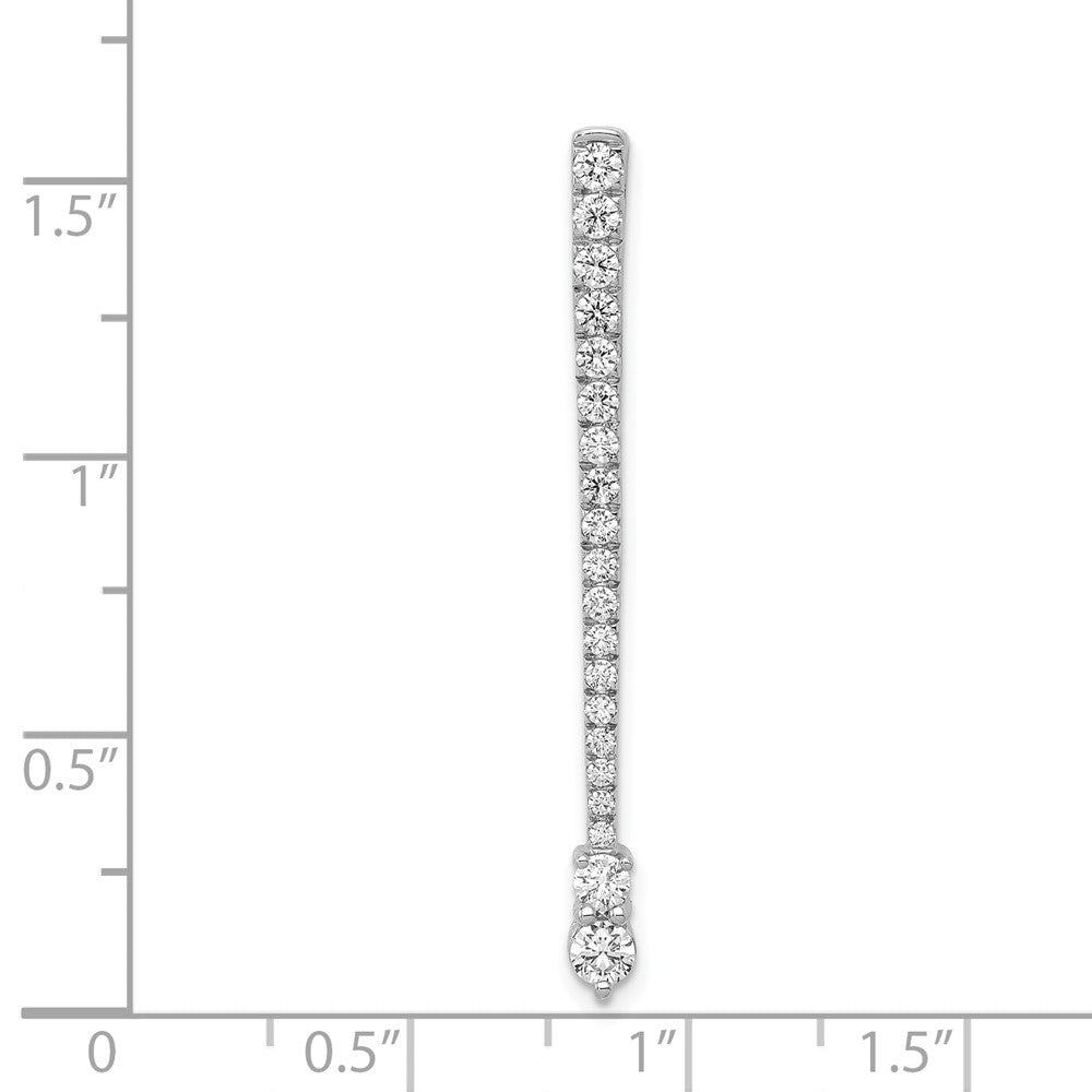14K Weißgold 5/8ct. Echt Diamant Fantasie Kette Anhänger