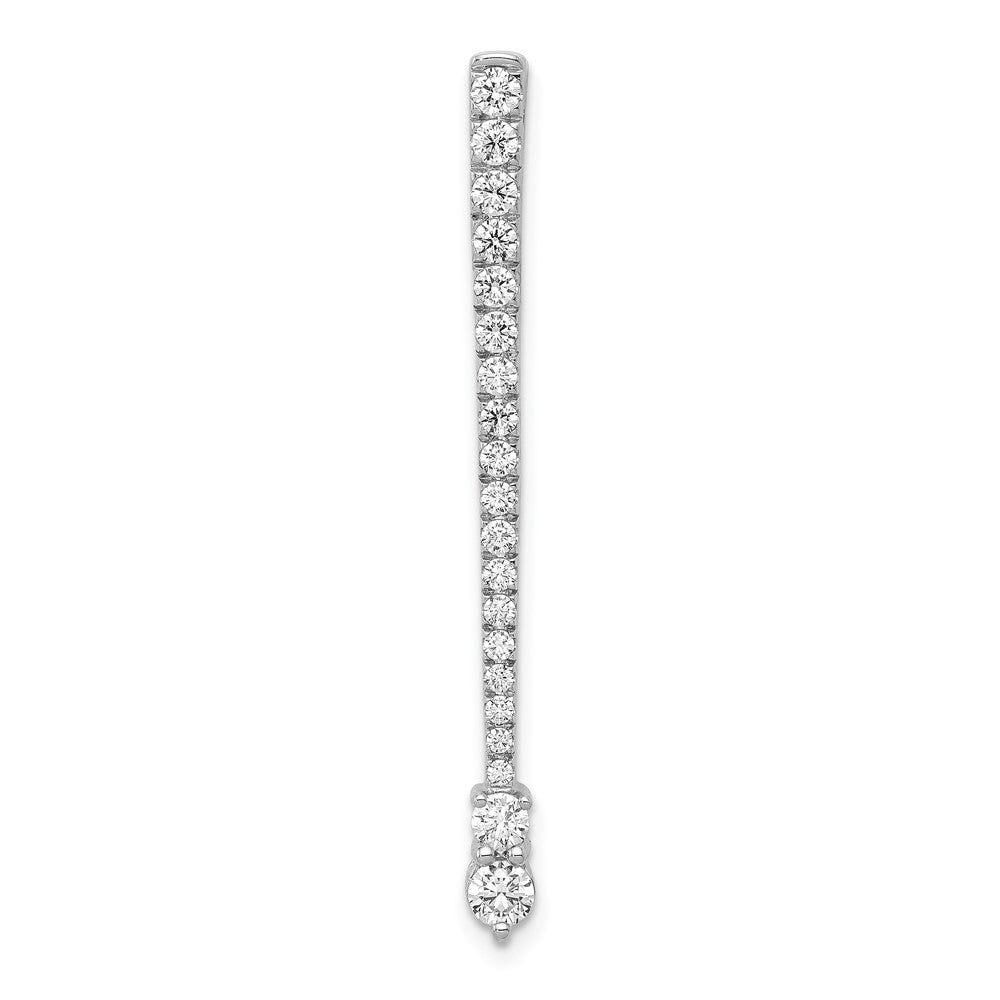 14K Weißgold 5/8ct. Echt Diamant Fantasie Kette Anhänger