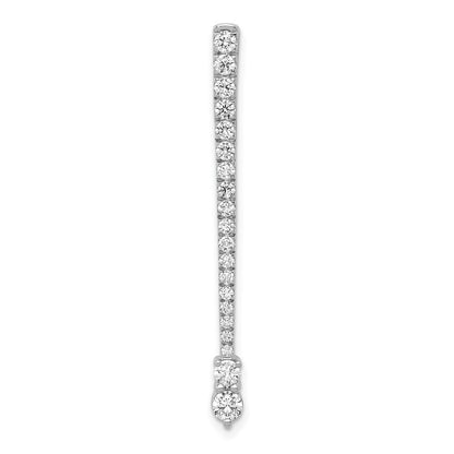 14K Weißgold 5/8ct. Echt Diamant Fantasie Kette Anhänger