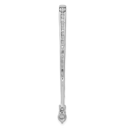 14K Weißgold 1ct. Echt Diamant Fantasie Kette Anhänger
