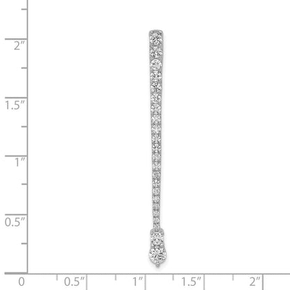 14K Weißgold 1ct. Echt Diamant Fantasie Kette Anhänger