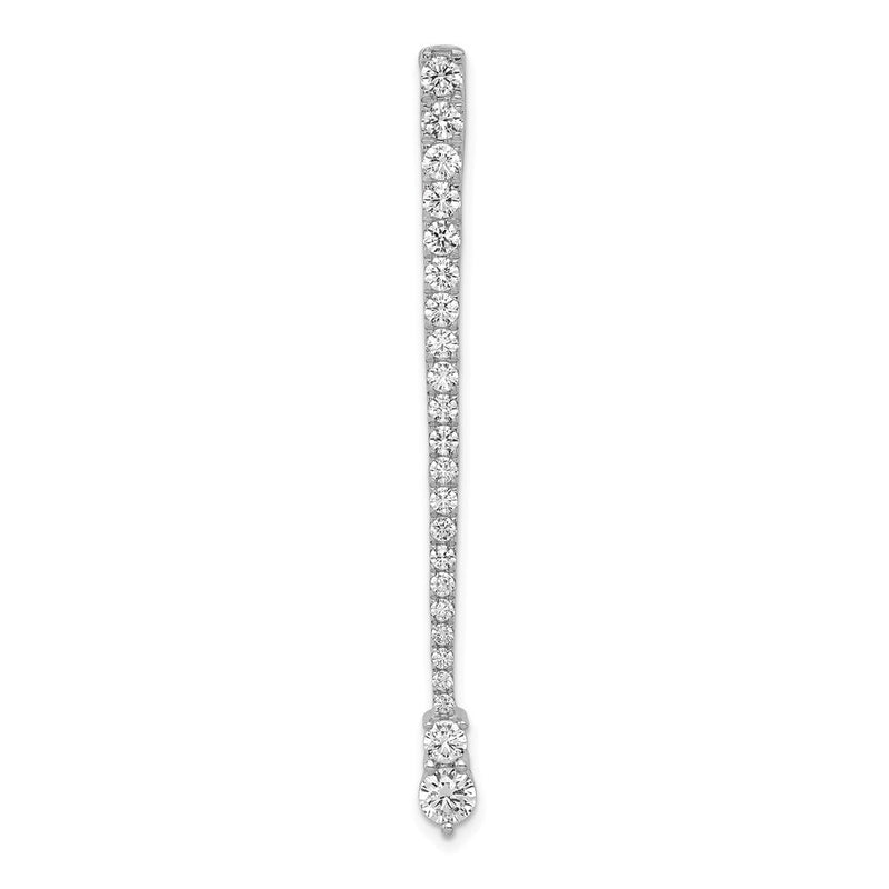 14K Weißgold 1ct. Echt Diamant Fantasie Kette Anhänger
