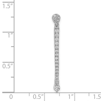 14 Karat Weißgold Fancy-Anhänger mit 0,3 ct. echten Diamanten