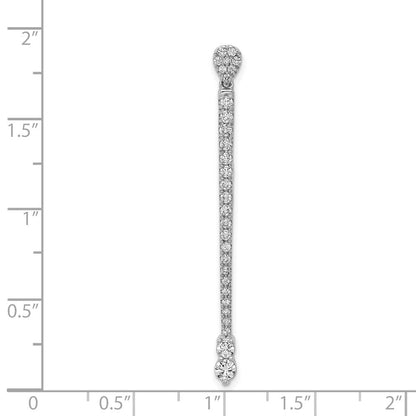 14K Weißgold Anhänger mit 0,625 ct. echten Diamanten, Fancy-Design
