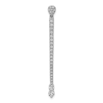 14K Weißgold Anhänger mit 0,625 ct. echten Diamanten, Fancy-Design