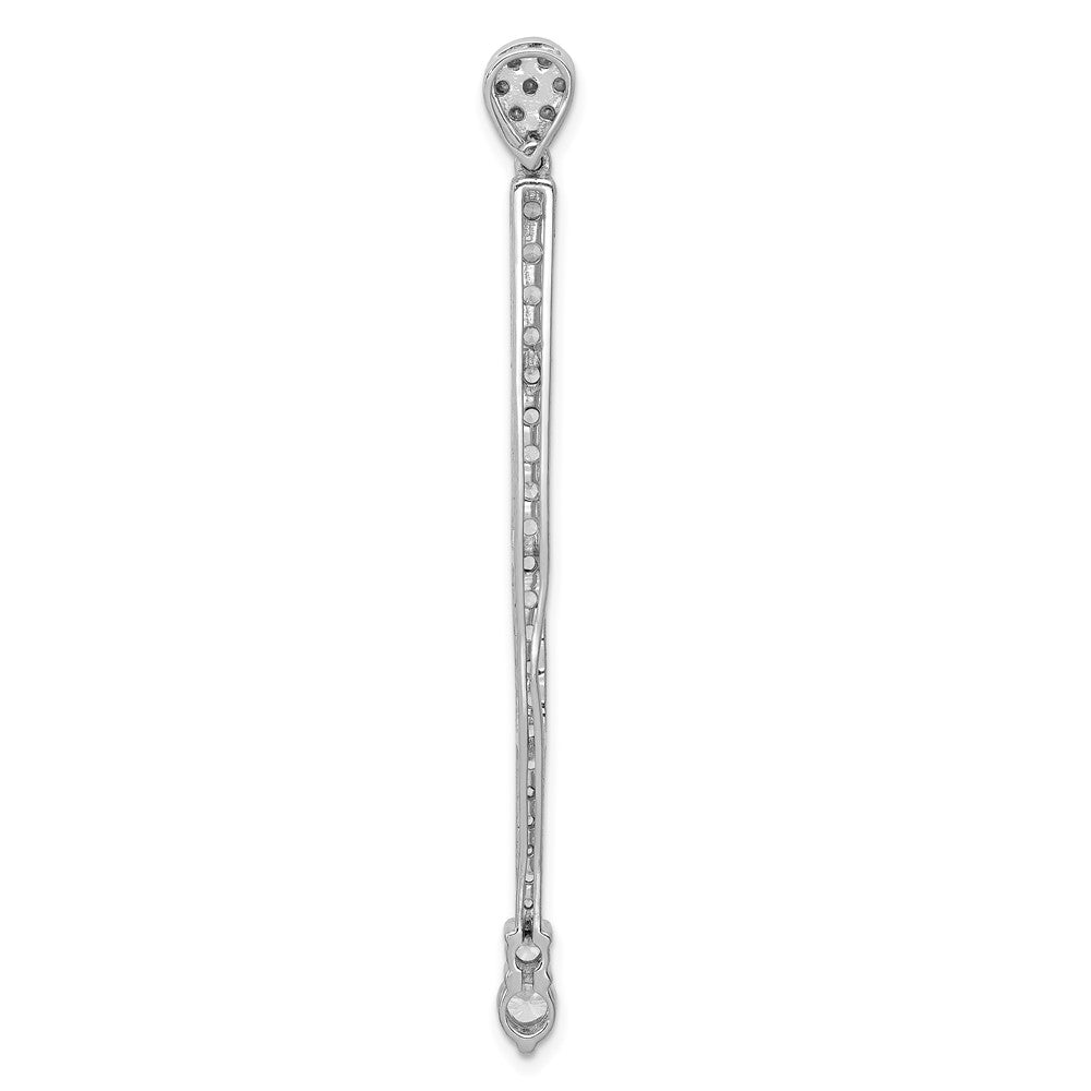14K Weißgold Anhänger mit 1 ct. echten Diamanten, Fantasieform