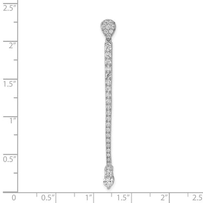 14K Weißgold Anhänger mit 1 ct. echten Diamanten, Fantasieform