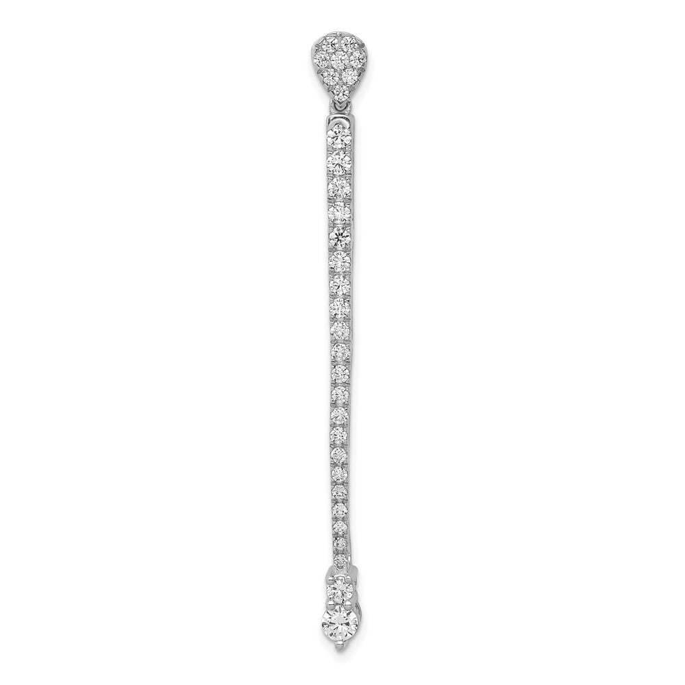 14K Weißgold Anhänger mit 1 ct. echten Diamanten, Fantasieform