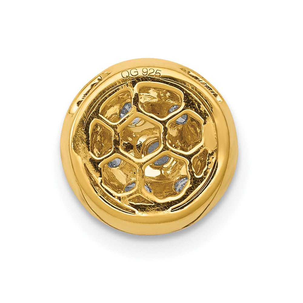 14K Gelbgold 1/4ct. Echt Diamant Honeycomb Kette Anhänger