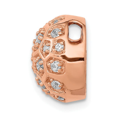 14K Roségold 1/2ct. Echt Diamant Honeycomb Kette Anhänger