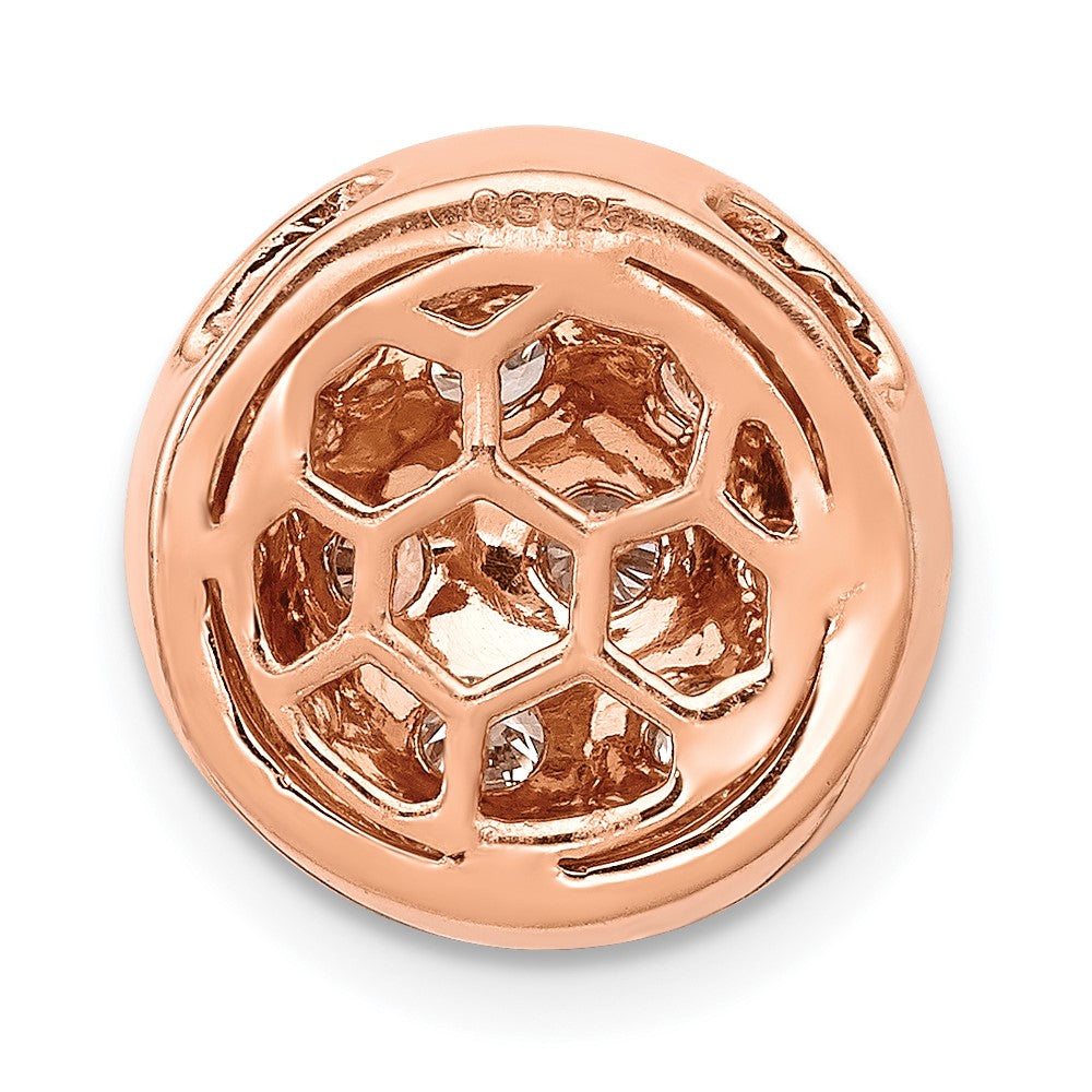 14K Roségold 1/2ct. Echt Diamant Honeycomb Kette Anhänger