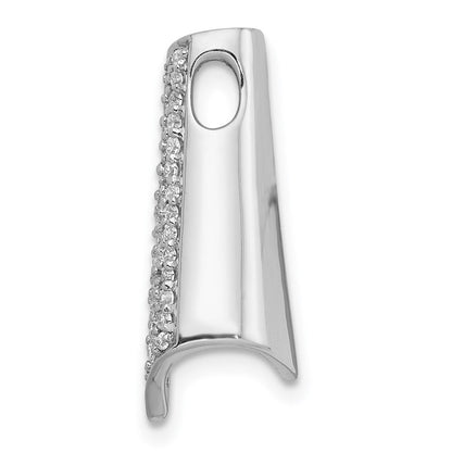 14K Weißgold 1/6ct. Echt Diamant Fantasie Kette Anhänger