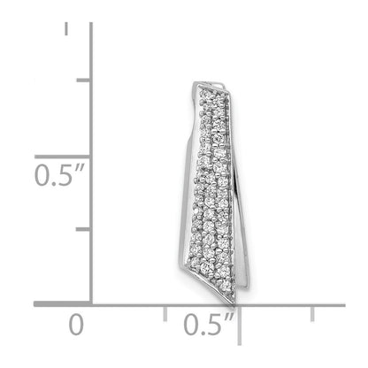 14K Weißgold 1/6ct. Echt Diamant Fantasie Kette Anhänger