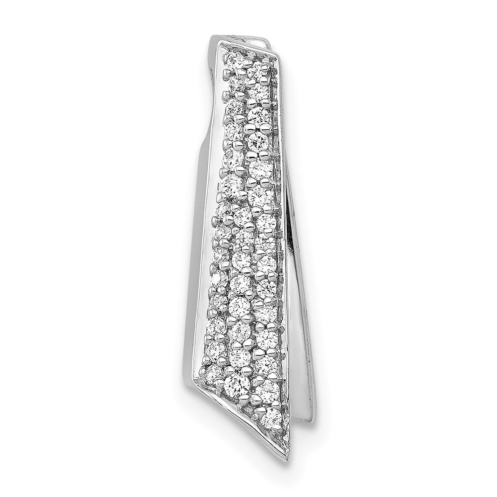 14K Weißgold 1/6ct. Echt Diamant Fantasie Kette Anhänger