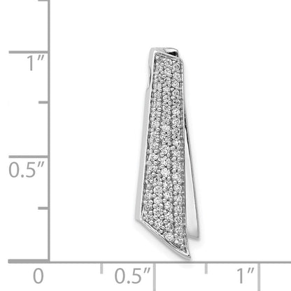 14K Weißgold 1/3ct. Echt Diamant Fantasie Kette Anhänger