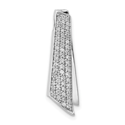 14K Weißgold 1/3ct. Echt Diamant Fantasie Kette Anhänger