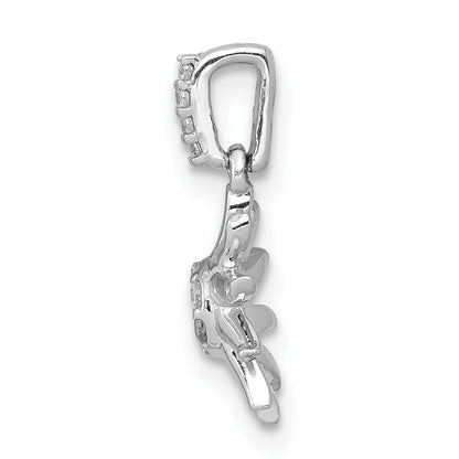 14K Weißgold Anhänger Sonne mit 0,067 ct. echtem Diamanten