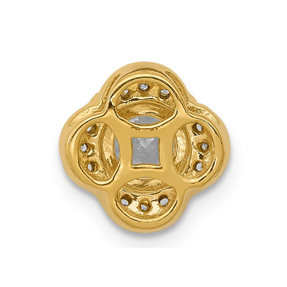 14K Gelbgold 1/15ct. Echt Diamant Und.50 Saphir Fantasie Kette Anhänger